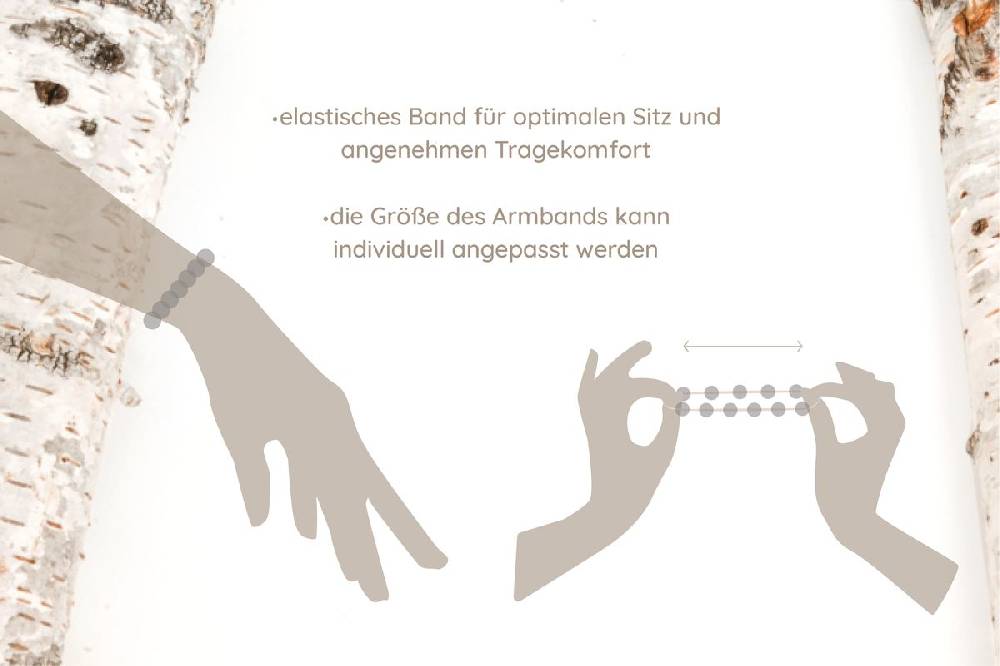 Sadingo Partnerarmband Set "MOON" aus schwarzen Natursteinperlen Lagerräumung