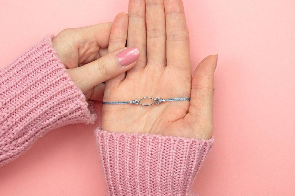Sadingo Armband grau für Mädchen (größenverstellbar) Ichthys Fisch Große Rabatte