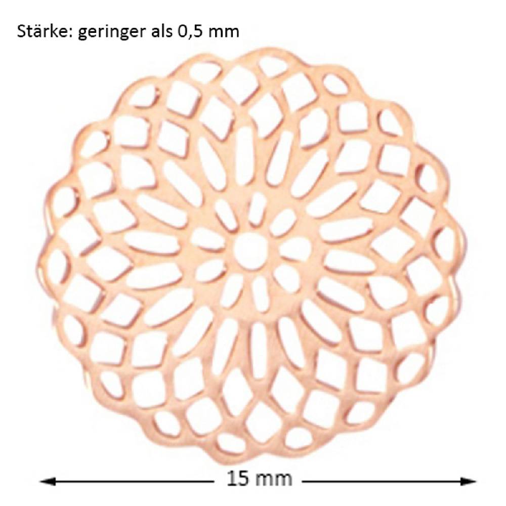 Sadingo Schmuckverbinder Mandala | 5 Stück, 15mm Neuheiten