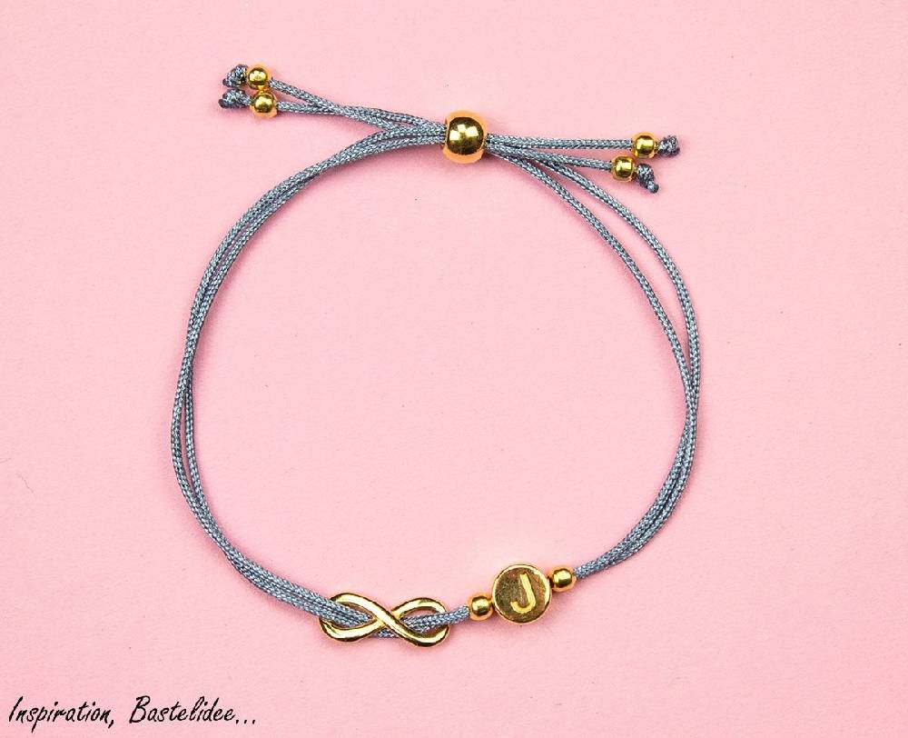 Sadingo Buchstabenperlen gold, DQ Metall, 7mm, Perlen Armband Wochenangebot