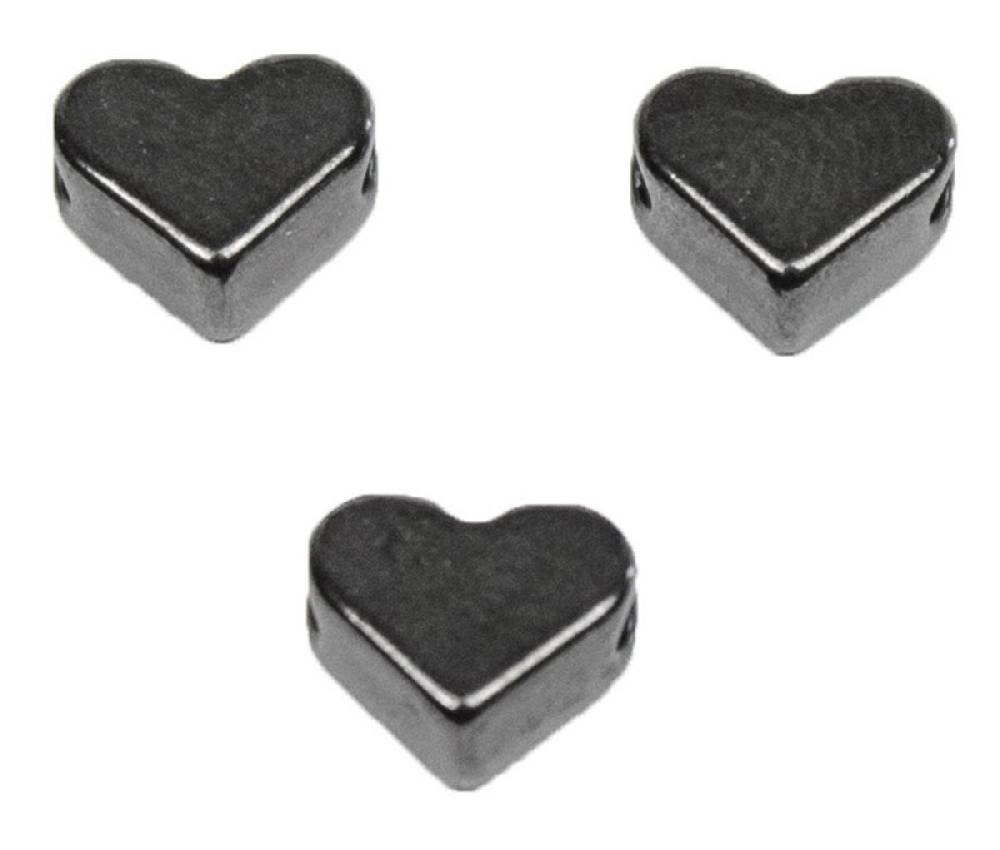 Sadingo Metallperlen | 15 Stück, 6mm, Herzperlen aus DQ Metall Letzte 2 Tage