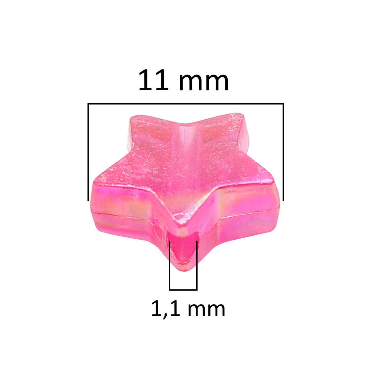 Sadingo Acrylperlen Sterne | 300 Stück, 11mm Clearance-Verkauf