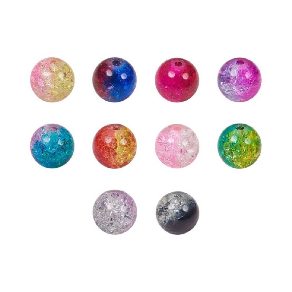 Sadingo Glasperlen Crackle zum Basteln 8mm, ca. 170 Perlen Black Friday Preise