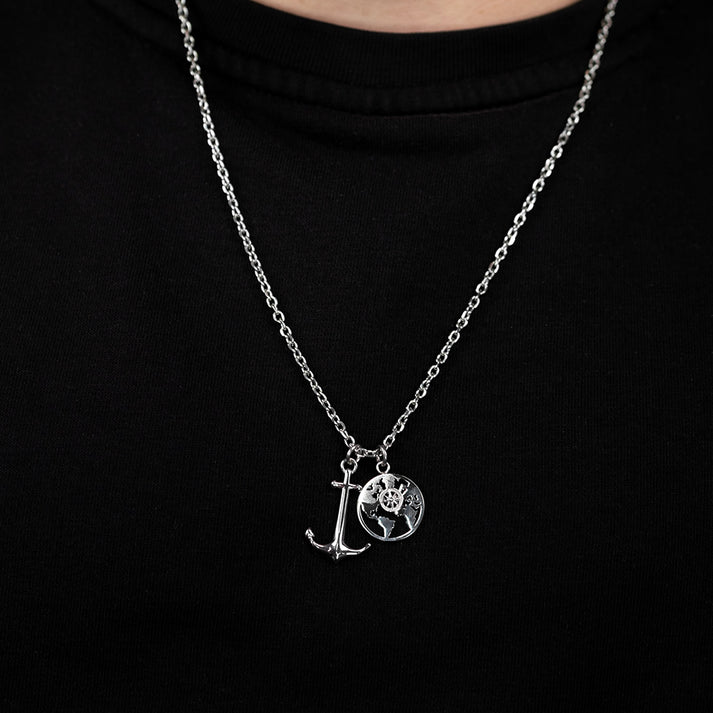 ﻿Save Brave Ankerkette mit Anhängern Anchorworld - Farbe Silber Bis zu 55% Rabatt