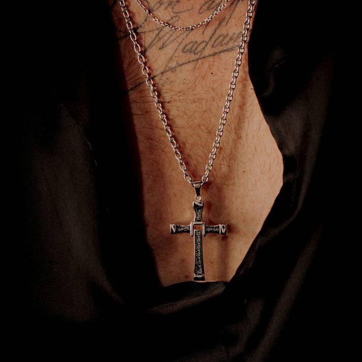 Save Brave Ankerkette Davis mit Anhänger Kreuz Super Rabatt