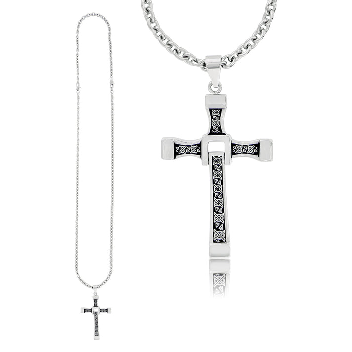 Save Brave Ankerkette Davis mit Anhänger Kreuz Super Rabatt