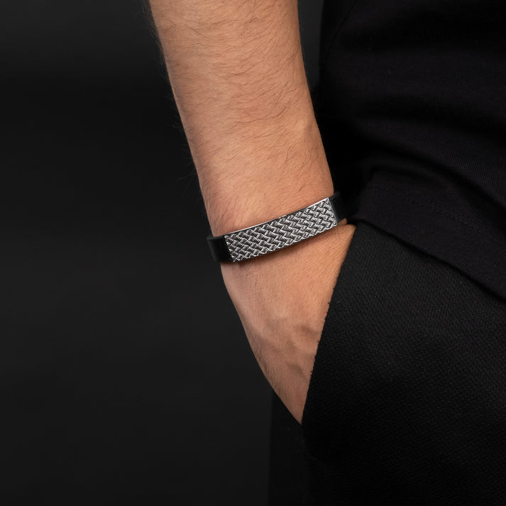 Save Brave Armband Weave mit glänzendem Webmuster Auslauf