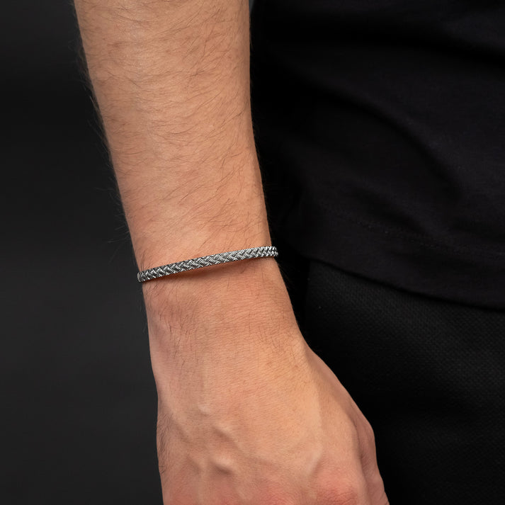 Save Brave Armreif Weave mit glänzendes Webmuster im Angebot