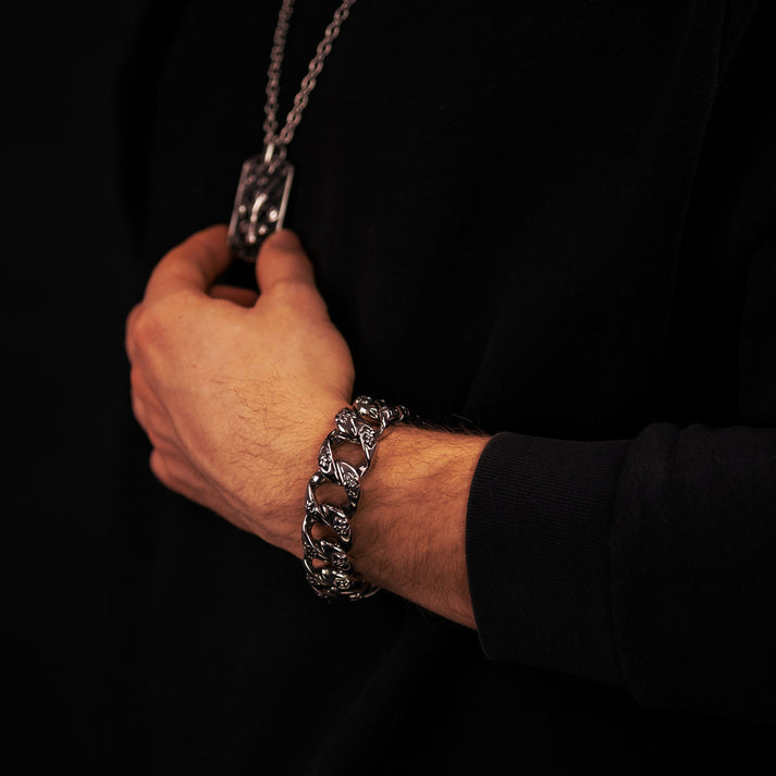Save Brave Edelstahlarmband George mit Fleur de Lys Bestseller