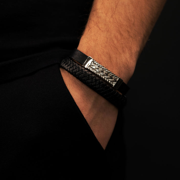 Save Brave Lederarmband Ian mit Edelstahl Tiefpreis