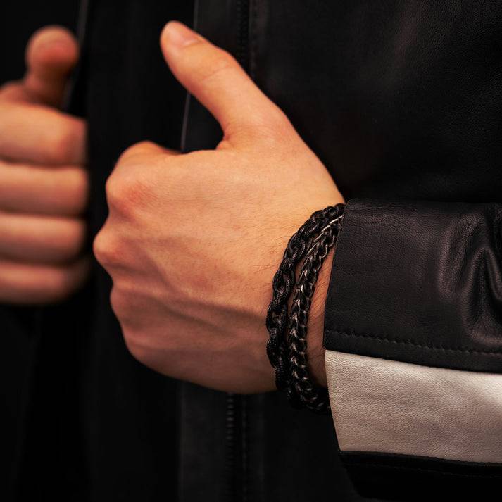 Save Brave Gliederarmband Justin aus Edelstahl Bis zu 50% Rabatt