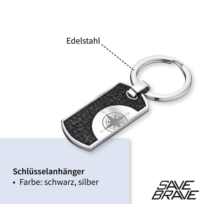 Save Brave Schlüsselanhänger aus Edelstahl Bis zu 60% Rabatt