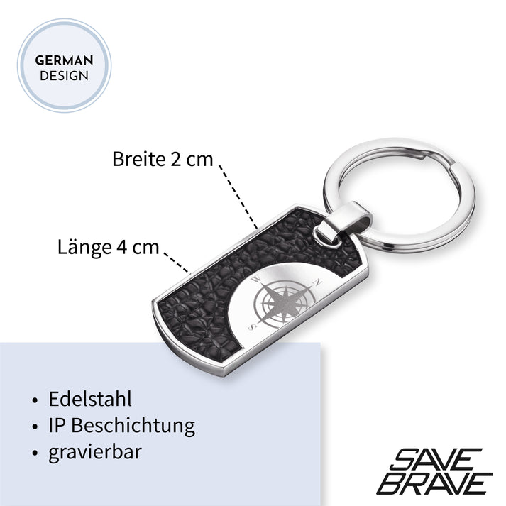 Save Brave Schlüsselanhänger aus Edelstahl Bis zu 60% Rabatt