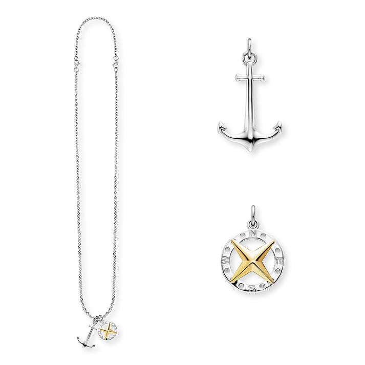 Save Brave Ankerkette mit Anhängern Anchorpolar - Farbe Silber und Gold Meist gekauft