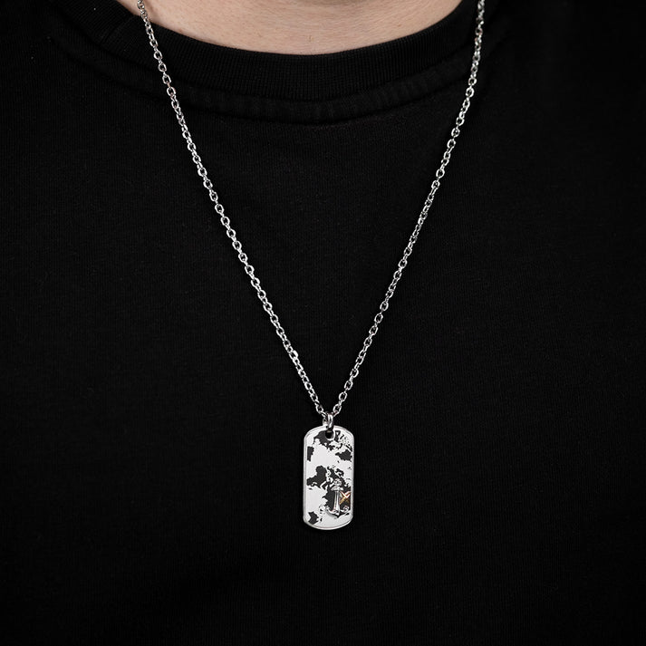 Save Brave Ankerkette mit Anhänger Worldanchor - Welt & Anker gold Kostenloser Versand