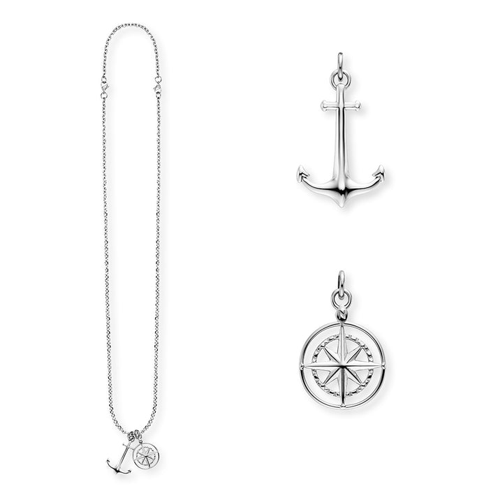 Save Brave Ankerkette mit Anhängern Anchorpolar - Farbe Silber Rabatt