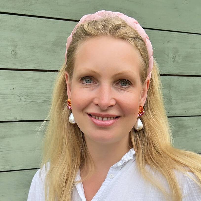 SchwesterSchwester Funkelnde Ohrstecker in Pink und Orange mit federleichten Baumwolltropfen Räumungsverkauf