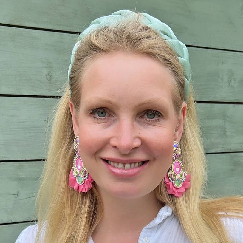 SchwesterSchwester Außergewöhnliche Soutache-Ohrringe in Rosa Outlet