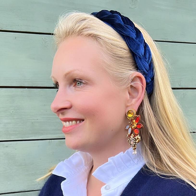SchwesterSchwester Große Soutache-Ohrringe in Gold, Champagner und Braun Zeitlich begrenztes Angebot