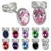 Silberdream SilberDream Ohrringe Zirkonia oval fuchsia 925er Ohrstecker SDO552D Großer Ausverkauf
