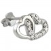 Silberdream SilberDream Glitzer Ohrstecker Herzen Zirkonia weiß 925 Silber Ohrring GSO507W Vatertagsangebot