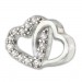 Silberdream SilberDream Glitzer Ohrstecker Herzen Zirkonia weiß 925 Silber Ohrring GSO507W Vatertagsangebot