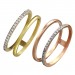 Silberdream GoldDream Gold Doppel Ring Zirkonia weiß Gr.58 333er Gelbgold GDR505Y58 Letzte 2 Tage