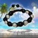 Silberdream SilberDream Shamballa Armband Stein schwarz / silber SDA913 Begrenzt auf 3 Tage