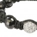 Silberdream SilberDream Shamballa Armband schwarz 925 Sterling Silber Kugel SDA032 50% Rabatt für begrenzte Zeit