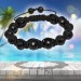 Silberdream SilberDream Shamballa Armband Glas schwarz 14 geschliffene Kugeln SDA914 Fabrikverkauf