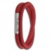 Silberdream SilberDream Leder Armband doppelt 40cm fuchsia Edelstahlverschluss LAB0840 Wochenangebot