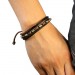 Silberdream SilberDream Lederarmband schwarz Surfarmband Leder Armband LA1237S zollfrei