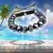 Silberdream SilberDream Shamballa Armband Glas schwarz 18 geschliffene Kugeln SDA912 Versandkostenfrei