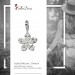 Silberdream SilberDream 925 Charm Blume weiß Armband Ketten Anhänger FC4117 Super Sparpreis
