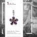 Silberdream SilberDream 925 Charm Blume lila Armband Ketten Anhänger FC4116 Letzter Tag