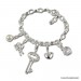 Silberdream SilberDream 925 Charm Schlüssel weiß Armband Anhänger FC241W Auslauf