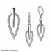 Silberdream SilberDream Ohrhänger Blatt Zirkonia weiß 925 Silber Ohrring SDO4285W Fabrik Onlineshop