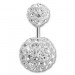 Silberdream SilberDream Doppel-Ohrringe Glitzerperlen weiß Tribal Design 925 Silber SDO8516W Fabrikpreis