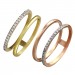Silberdream GoldDream Gold Doppel Ring Zirkonia weiß Gr.60 333er Rosegold GDR505E60 Kostenlose Rückgabe